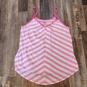 SO Pink Striped Tank Top
